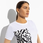 Футболка Стильное сочетание (эффектная). Состав: 65% п/э, 30% вискоза, 5% стрейч