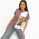 Футболка Модное излучение. Состав: 65% п/э, 30% вискоза, 5% стрейч