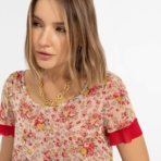 Блуза Тандем (flower). Состав: 95% п/э, 5% спандекс