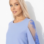 Платье Секрет любви (голубое). Состав: 95% п/э, 5% эластан