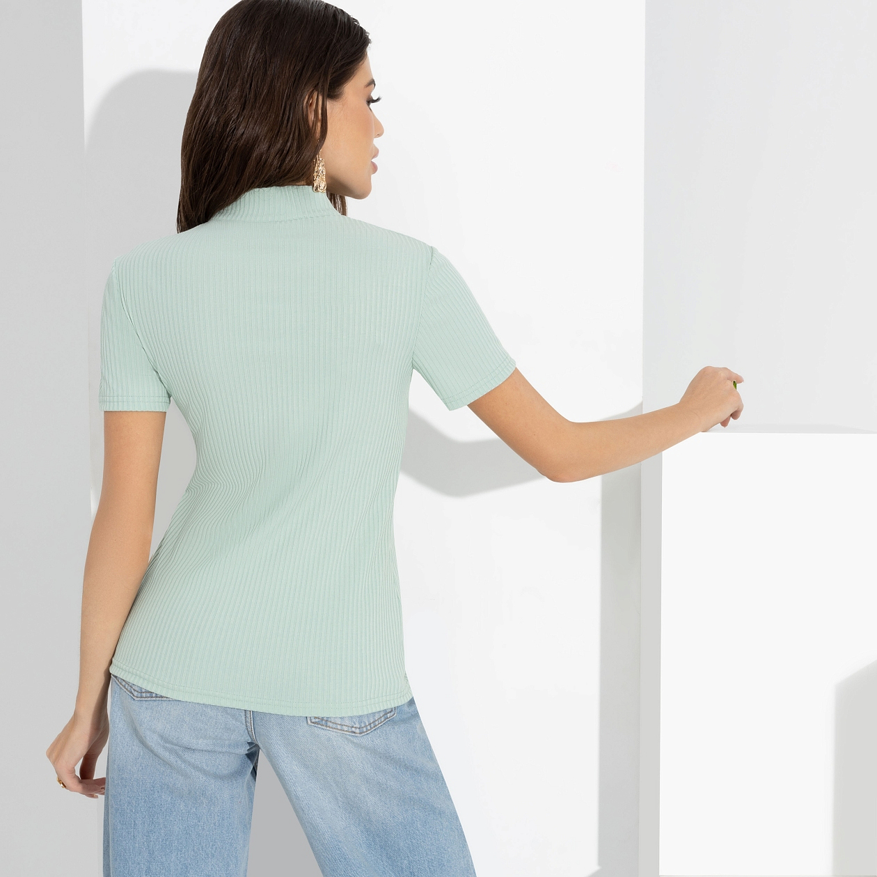 Водолазка Дерзко, стильно! (light green). Состав: 65% п/э, 30% вискоза, 5% спандекс