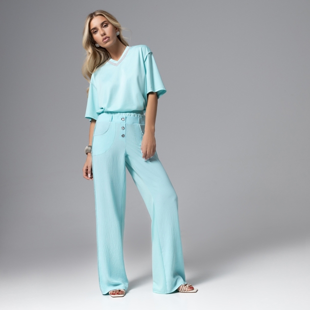 Брюки Раскованный шик (лазурные) 