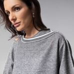 Лонгслив Преданная стилю (grey, 2 в 1). Состав: 60% хлопок, 35% п/э, 5% спандекс