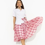 Костюм с юбкой Больше чем стиль (2 в 1, воздушно-розовый). Состав: 75% полиэстер, 20% вискоза, 5% спандекс