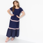 Платье Сердце открыто (синее). Состав: 95% п/э, 5% спандекс