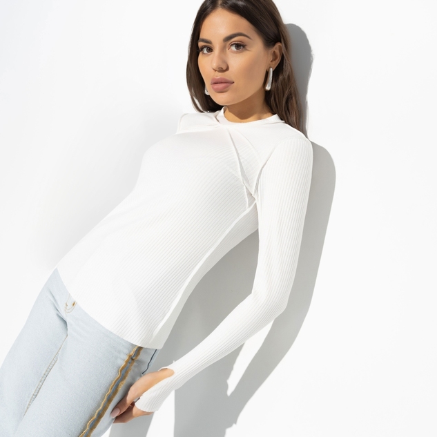 Лонгслив двусторонний Роковое признание (вайт) 