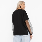 Футболка Модный бунт. Состав: 65% п/э, 30% вискоза, 5% стрейч