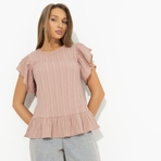 Блуза Потому что нужно! (коричневая). Состав: 60% вискоза, 35% п/э, 5% эластан