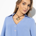 Блуза Сбежим из офиса (chic sky). Состав: 95% п/э, 5% спандекс
