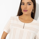 Туника Лучше некуда (в полоску). Состав: 80% п/э, 15% лен, 5% эластан