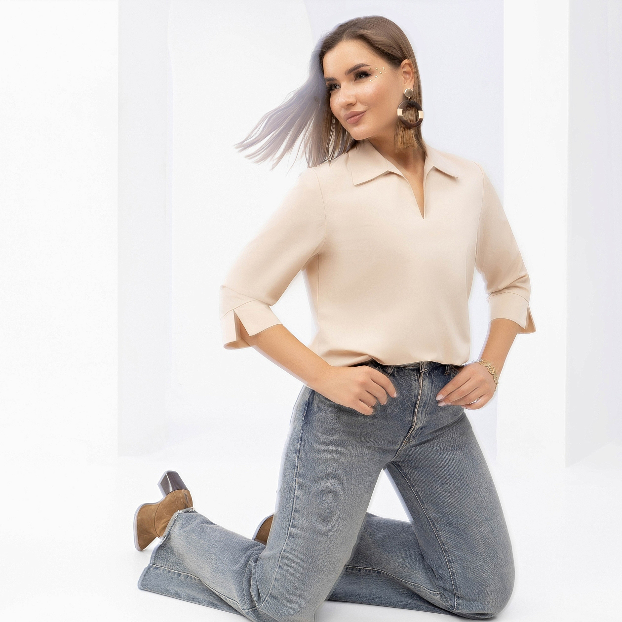 Блуза Оригинальна во всем! (танго). Состав: 65% п/э, 35% хлопок