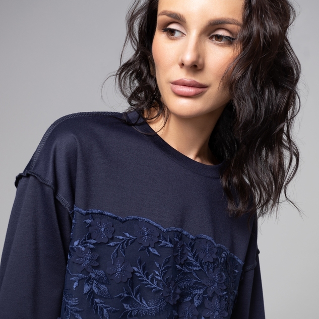 Лонгслив Образ решает (синий) 