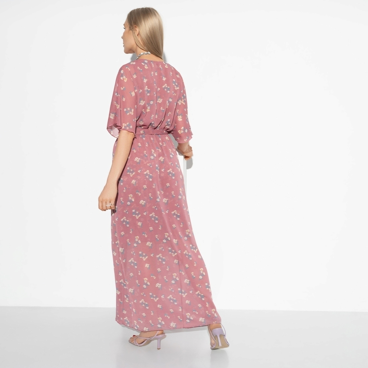 Платье Цветущая сказка (с поясом). Состав: 100% п/э