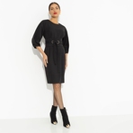 Платье Интересный подход (черный). Состав: 95% полиэстер, 5% эластан