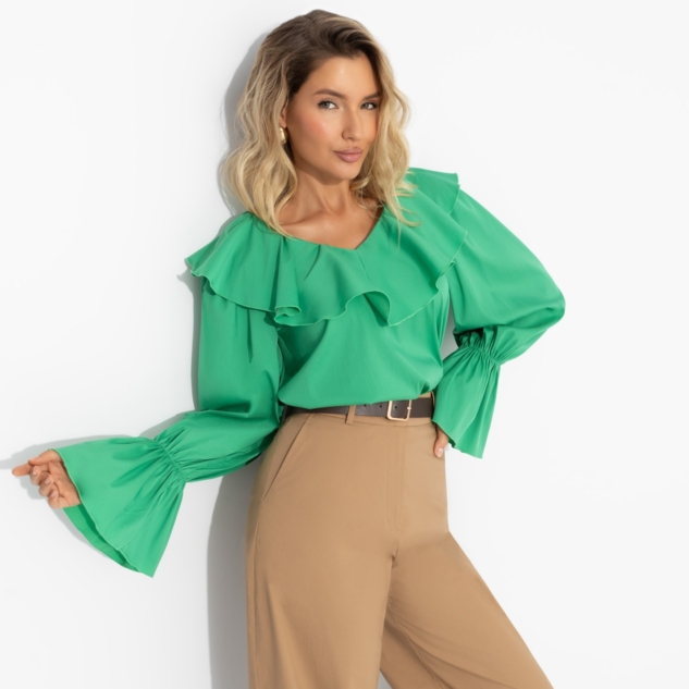 Блуза Внутренний трепет (свежая зелень) 