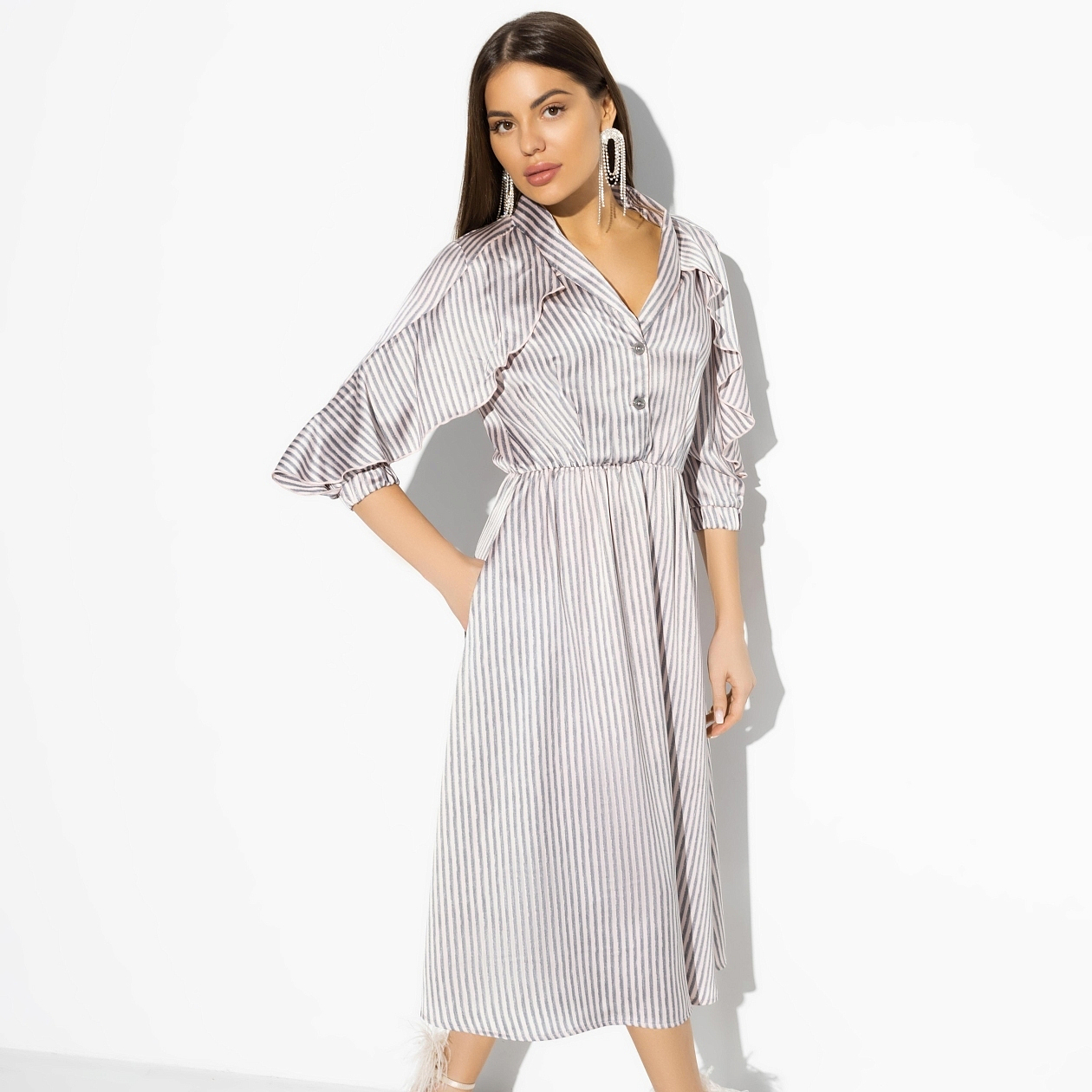 Платье Грация леди (fashion, с поясом). Состав: 100% п/э