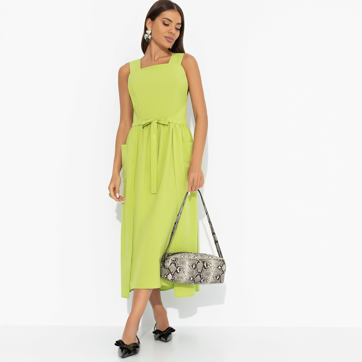 Сарафан Захватывающе стильная (лайм). Состав: 100% п/э