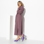 Платье-рубашка Стильный каприз (brown rose, с поясом). Состав: 100% п/э