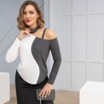 Блуза Фантазия элегантности. Состав: 32% вискоза, 63% п/э, 5% спандекс