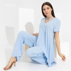 Брючный комплект Модные тенденции (2 в 1, с брошкой). Состав: 100 % вискоза