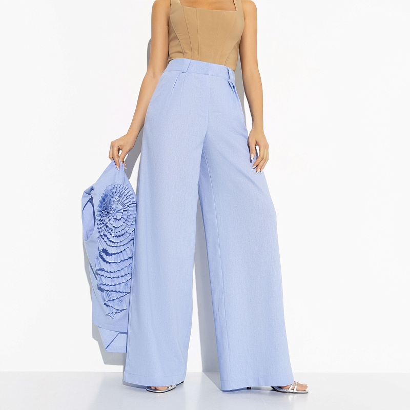 Брюки На седьмом небе (angel). Состав: 40% полиэстер, 27% вискоза, 23% лён, 10% хлопок