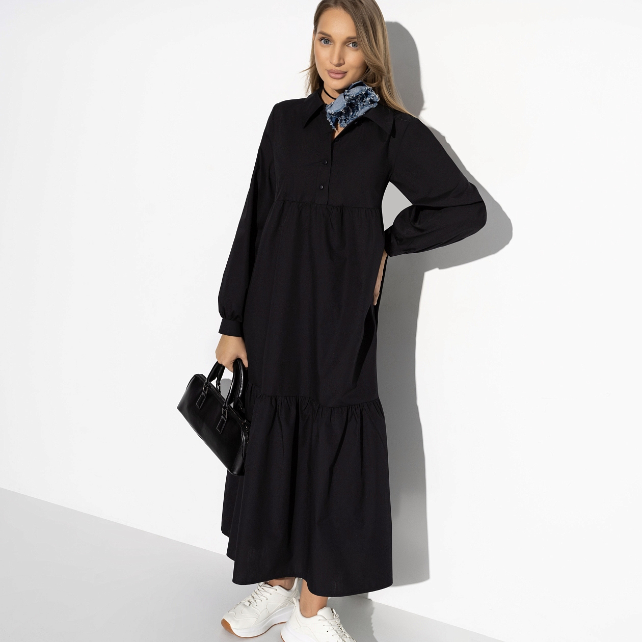 Платье Модная бесконечность. Состав: 65% п/э, 35% хлопок