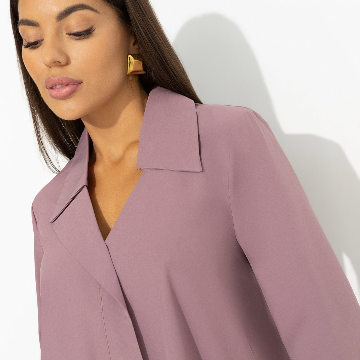 Блуза Амбассадор стиля (dusty). Состав: 95% полиэстер, 5% эластан