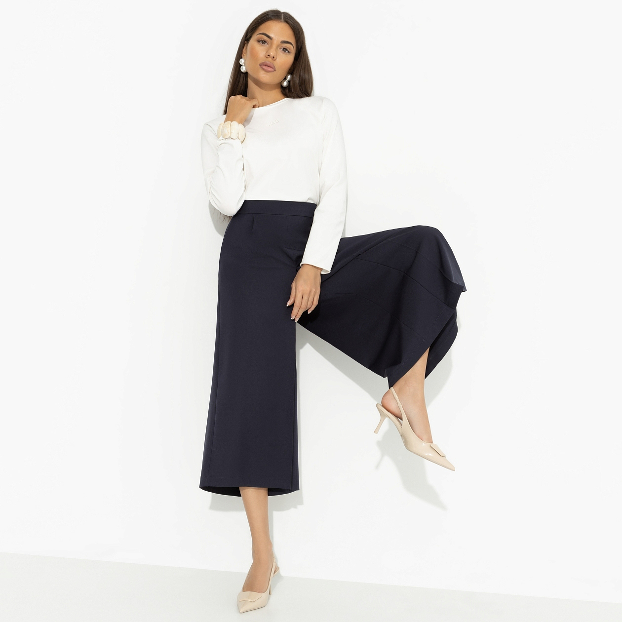 Модная интуиция (синий). Купить женский Юбка-шорты оптом от производителя.