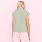 Блуза На пике изящества (зеленый). Состав: 95% полиэстер, 5% эластан