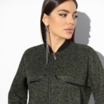 Бомбер Стильный аккорд (грин). Состав: 50% хлопок, 49% акрил, 1% металлизированная нить