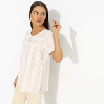 Туника Лучше некуда (в полоску). Состав: 80% п/э, 15% лен, 5% эластан