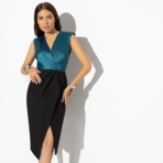 Платье-футляр Подлинная принцесса (emerald). Состав: 60% полиэстер, 37% вискоза, 3% спандекс