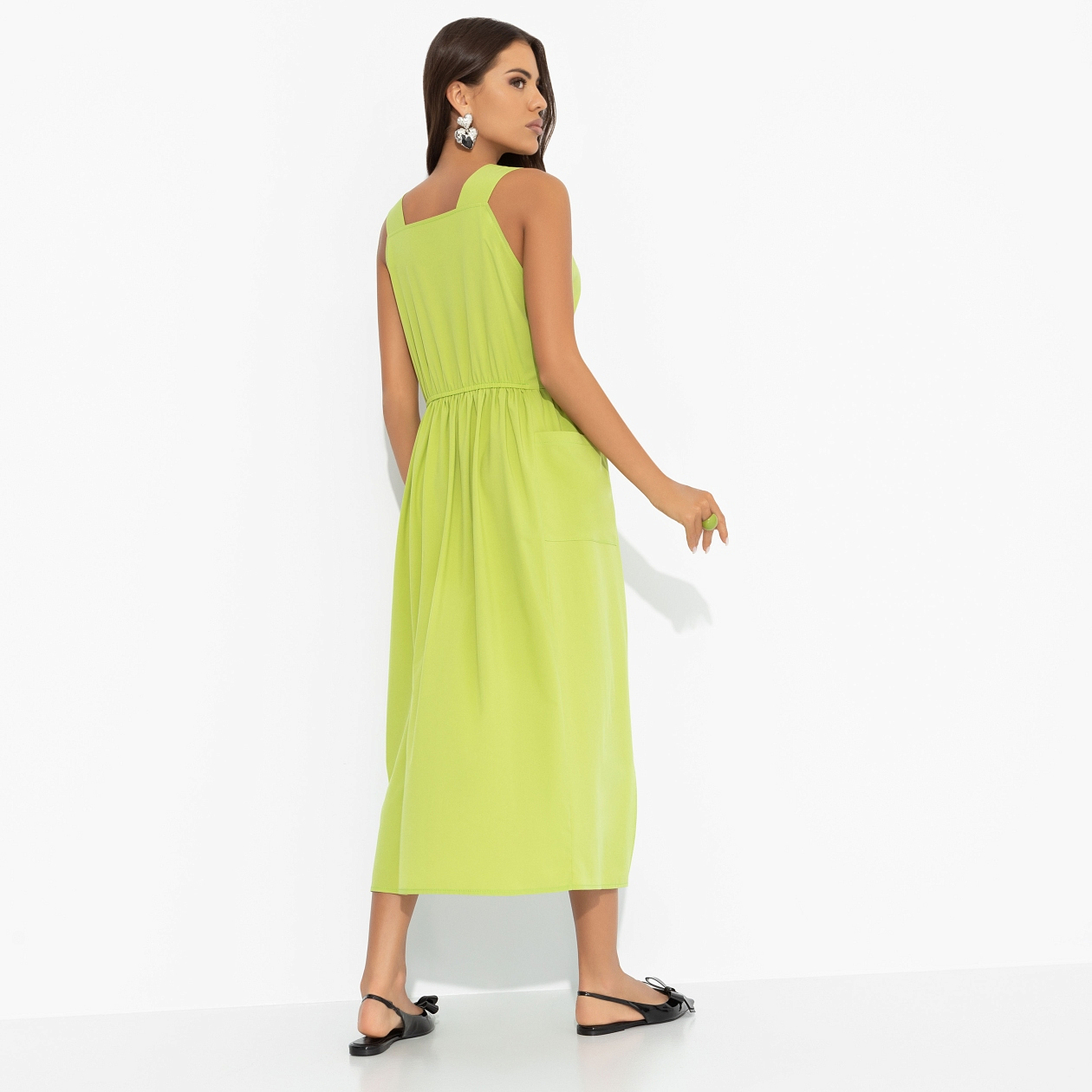 Сарафан Захватывающе стильная (лайм). Состав: 100% п/э