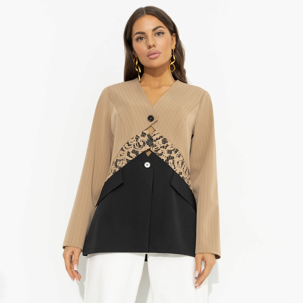 Жакет Модное сотрудничество new. Состав: 95% п/э, 5% спандекс