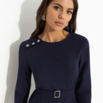 Платье Игра на повышение (синий). Состав: 95% полиэстер, 5% эластан