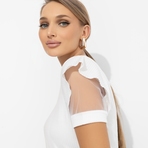 Футболка Высокая мода без усилий (white). Состав: 65% п/э, 30% вискоза, 5% спандекс