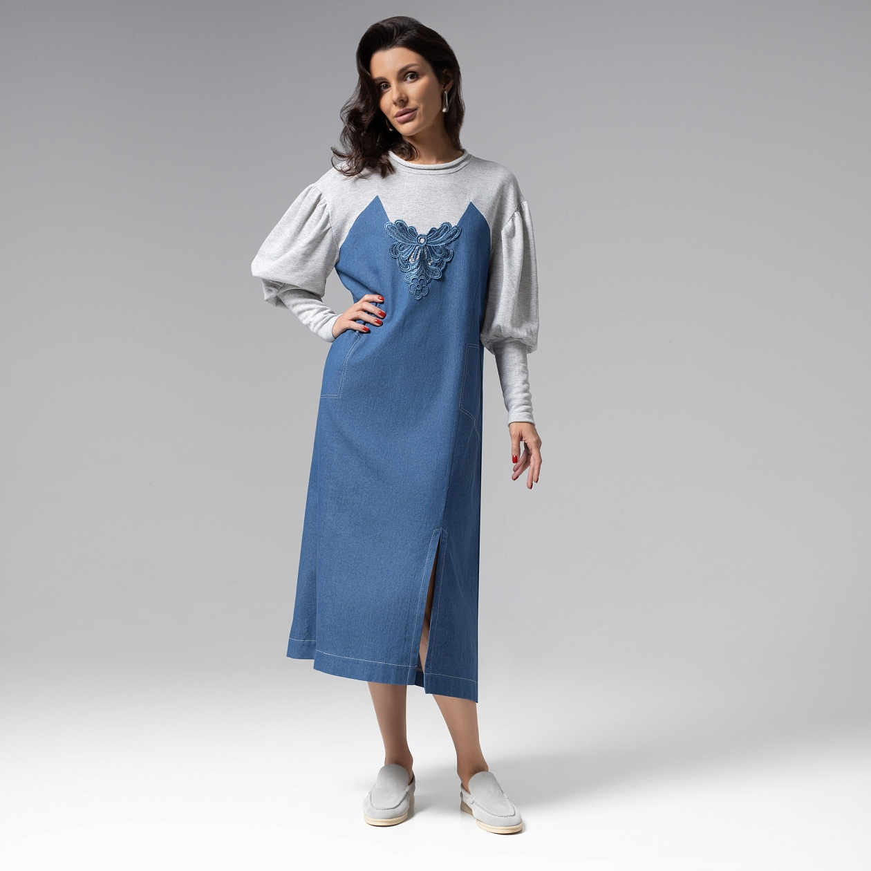 Платье Блеск будней. Состав: 65% хлопок, 30% п/э, 5% спандекс