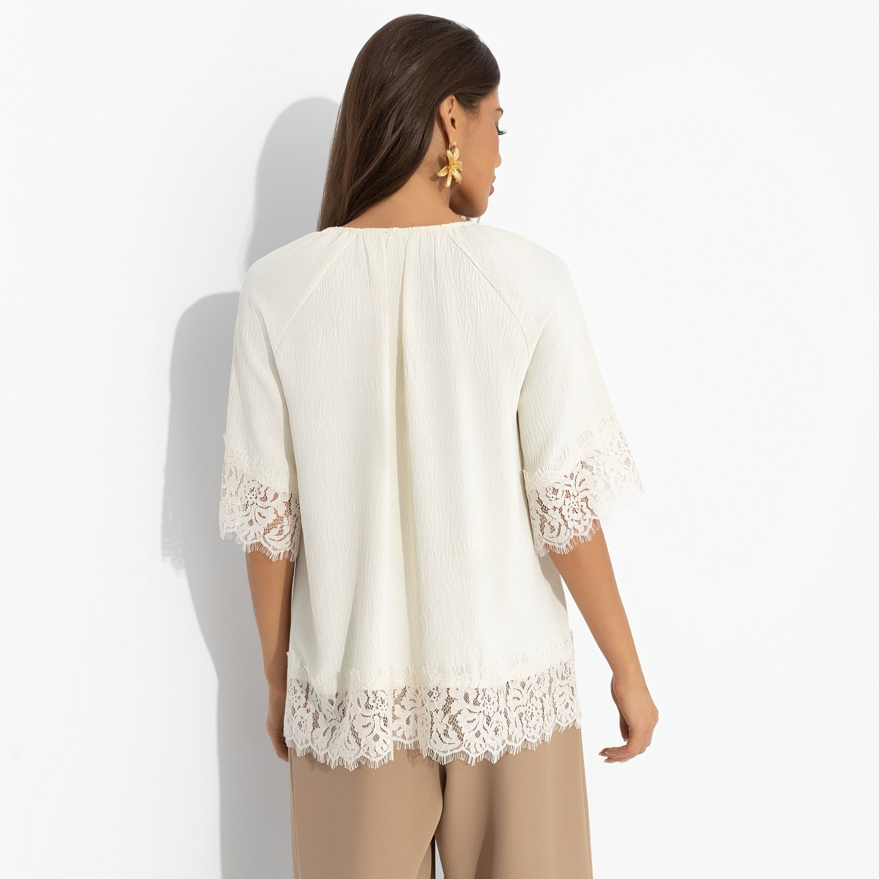 Блуза Путешествие в Прованс (нежная). Состав: 65% п/э, 30% вискоза, 5% спандекс