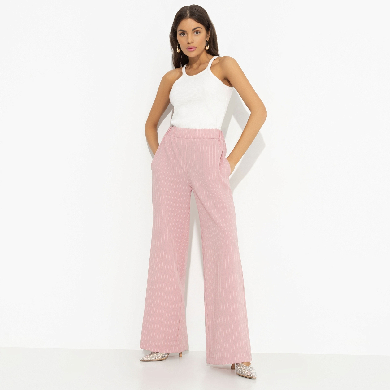 Брюки Повышение не за горами. Состав: 79% вискоза, 20% нейлон, 1% полиэстер