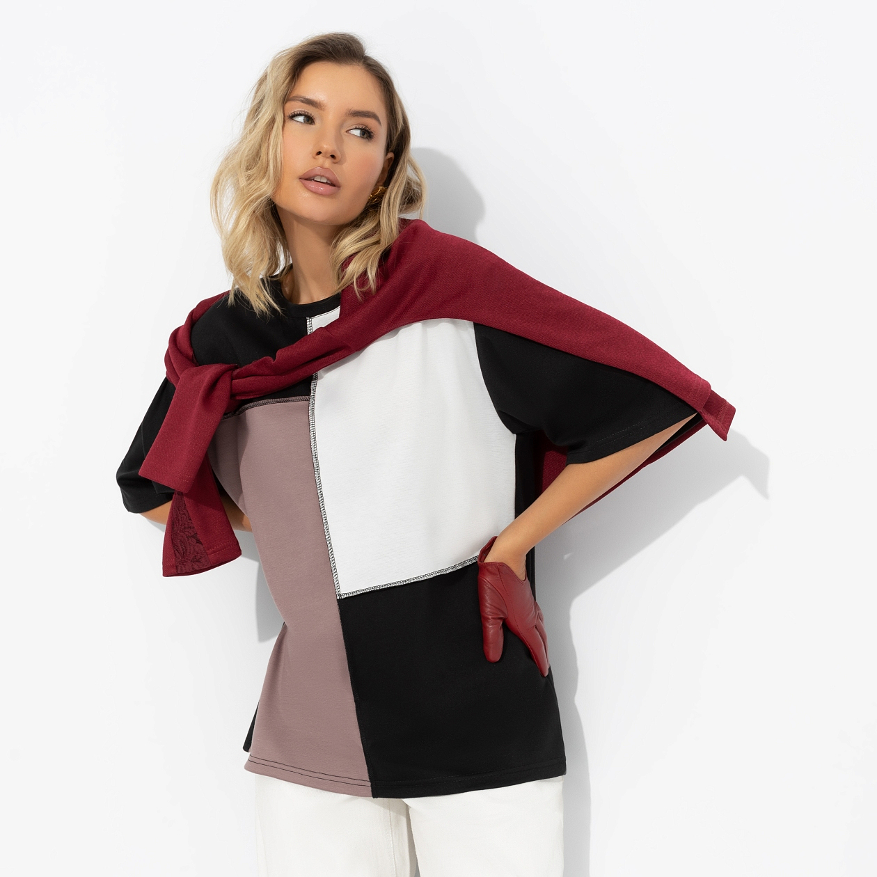 Футболка Идеальная гармония. Состав: 65% п/э, 30% вискоза, 5% стрейч