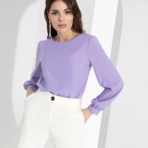 Блуза Способ очарования (sweet lilac). Состав: 95% п/э, 5% эластан