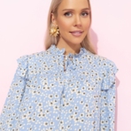 Платье Тонкий комплимент (голубое). Состав: 100% вискоза