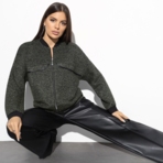 Бомбер Стильный аккорд (грин). Состав: 50% хлопок, 49% акрил, 1% металлизированная нить