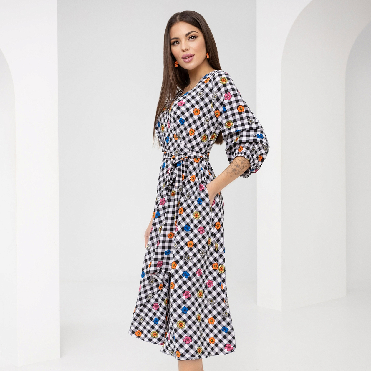 Платье Чья-то заветная мечта (прованс, с поясом). Состав: 95% п/э, 5% спандекс