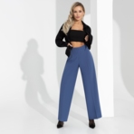 Брюки Быть собой. Состав: 80% п/э, 15% лен, 5% спандекс