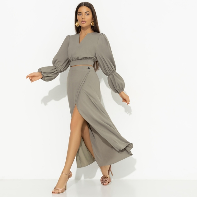 Комплект с юбкой Когда хочешь вау-эффекта (зеленый) 