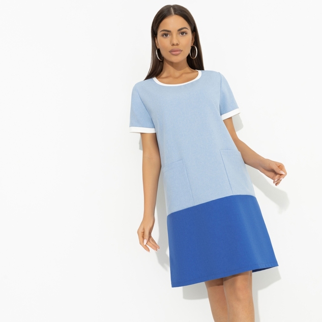 Платье Утонченность с характером (голубое) 