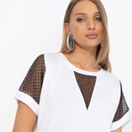 Футболка Всегда нарядна (extra). Состав: 65% п/э, 30% вискоза, 5% стрейч