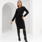 Платье-футляр Встреча с судьбой (с поясом). Состав: 95% п/э, 5% эластан