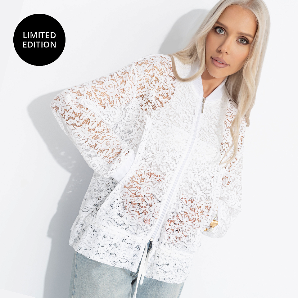 Бомбер Эпичный шик (white). Состав: 95% п/э, 5% спандекс